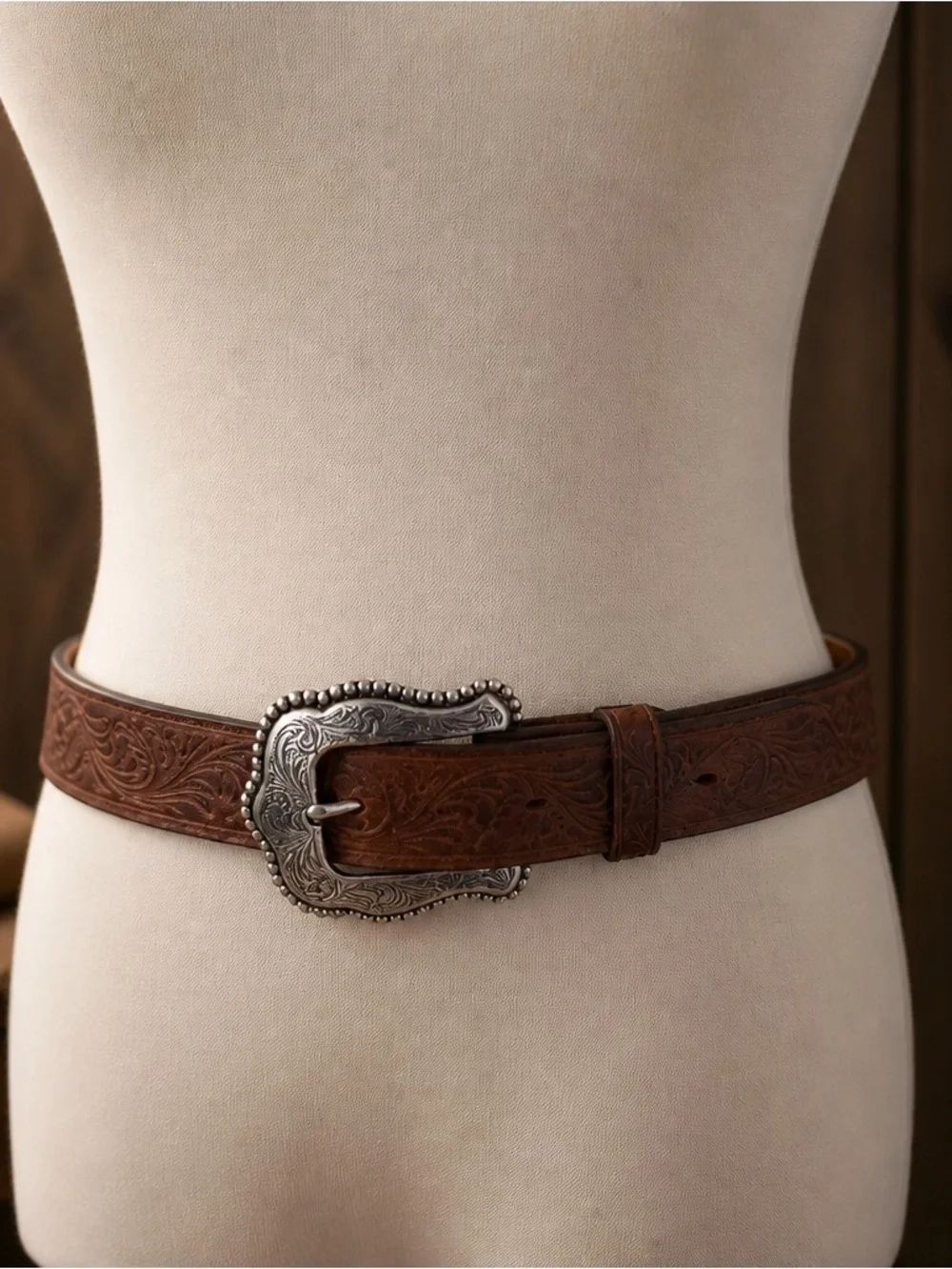 Tony Lama Layla Tooled Leather Western Belt